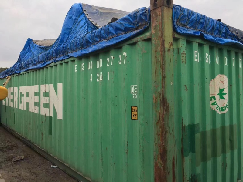 micro bulk cryogenic tanks in 40' OT container
